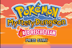 Pokemon Mystery Dungeon - Red Rescue Team Title Screen